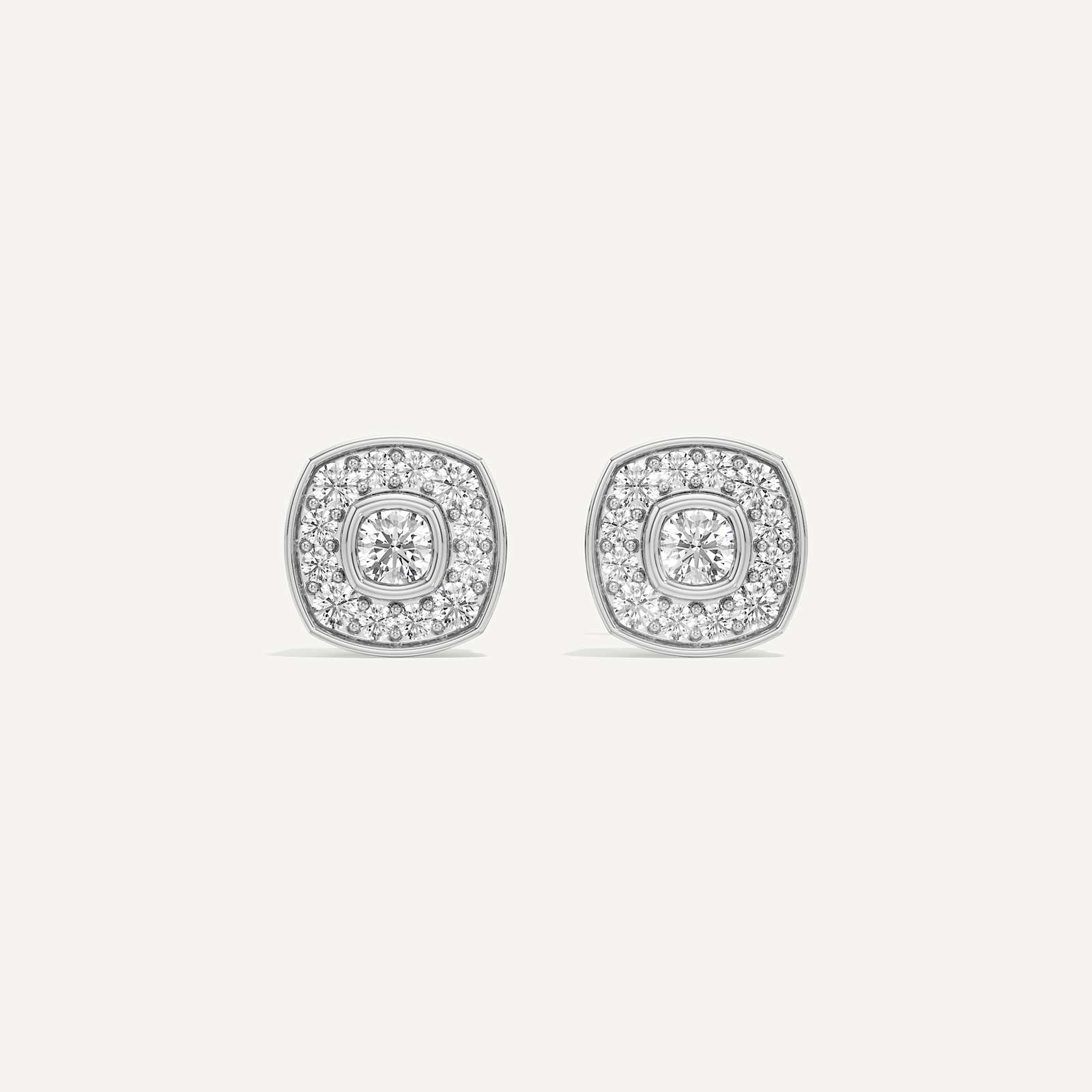 Cushion Soft Diamond Earrings