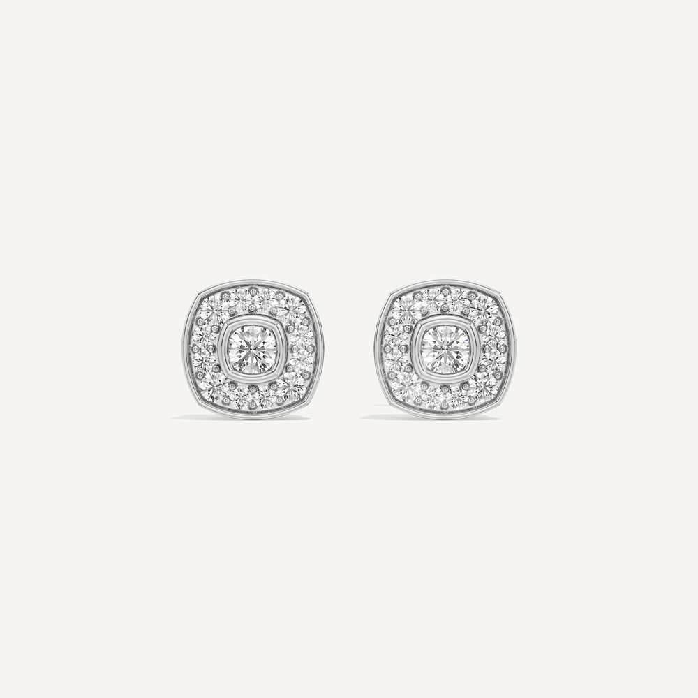 Cushion Soft Diamond Earrings