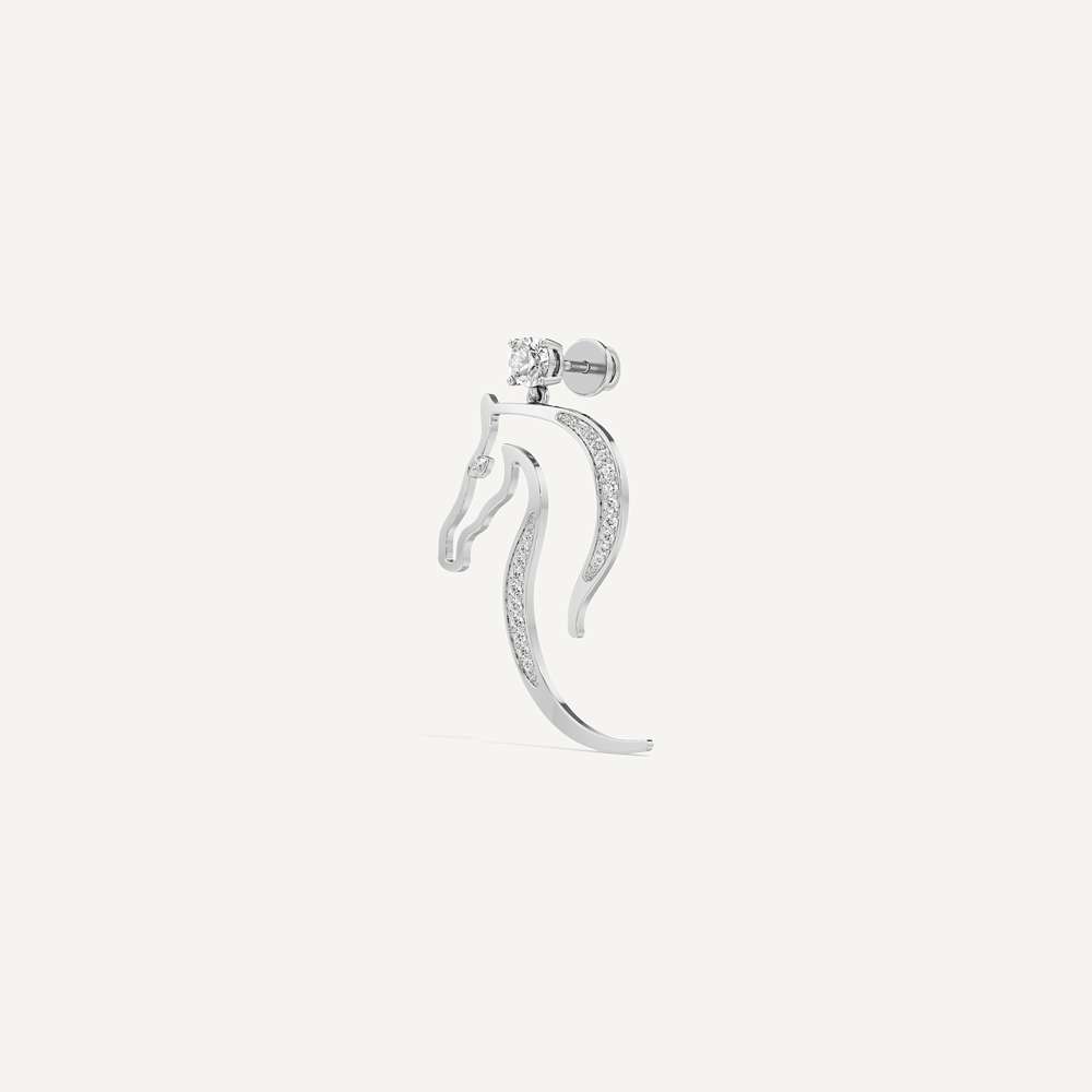 Pegasus Curve Horseshoe Earring