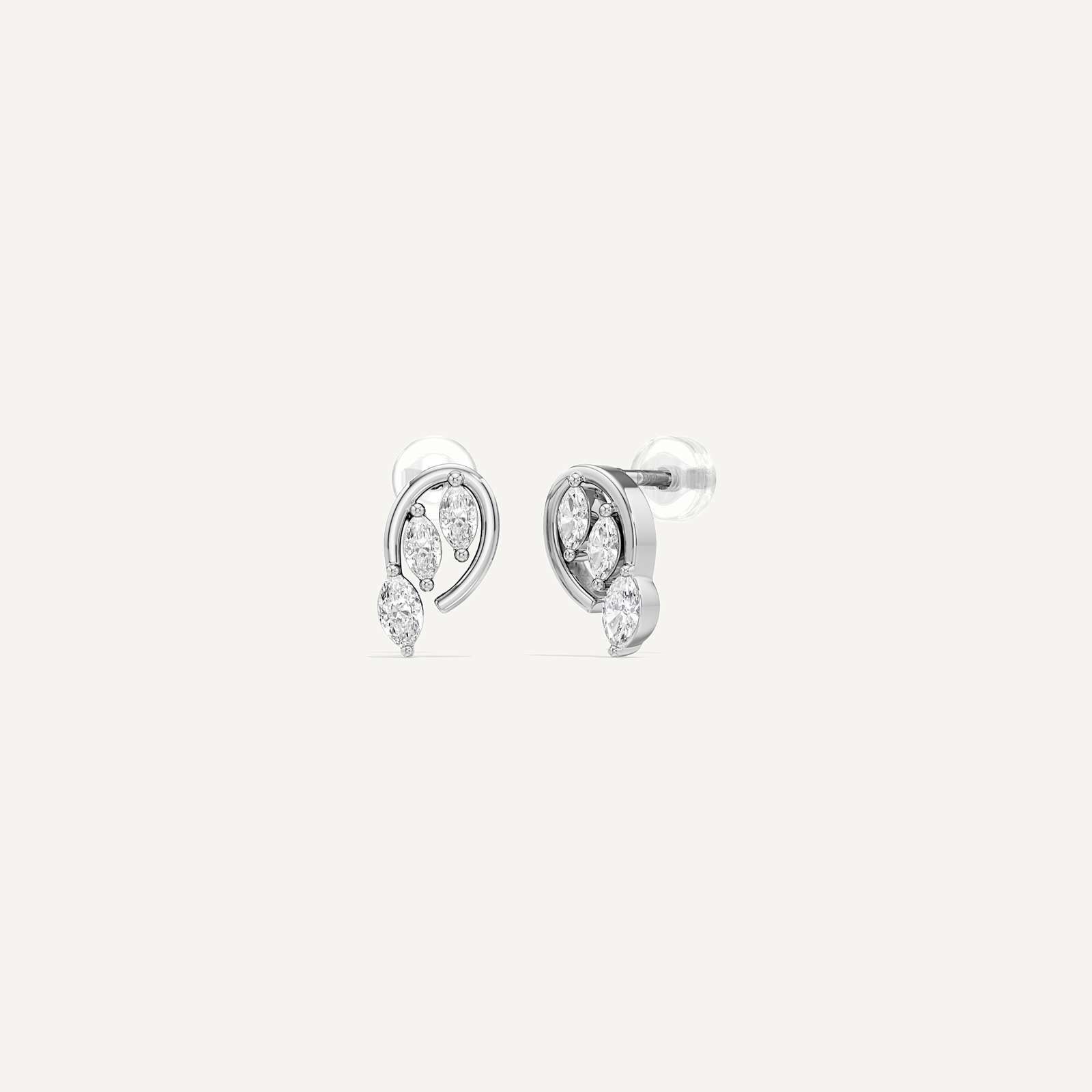 Teardrop Diamond Stud