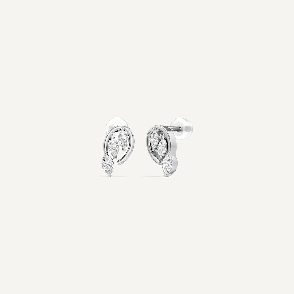 Teardrop Diamond Stud