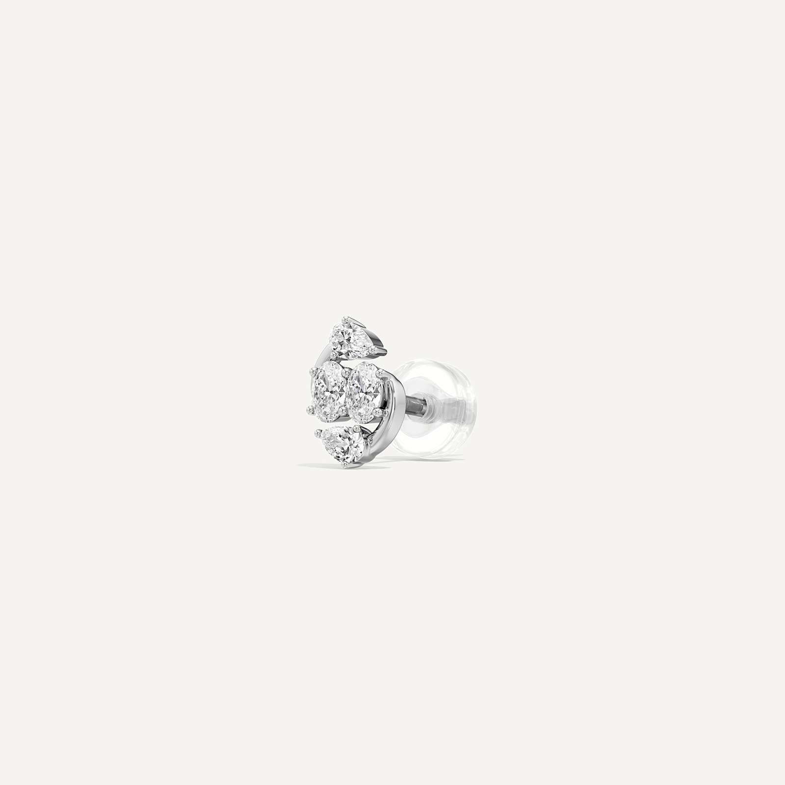 Vela Oval & Pear Diamond Stud