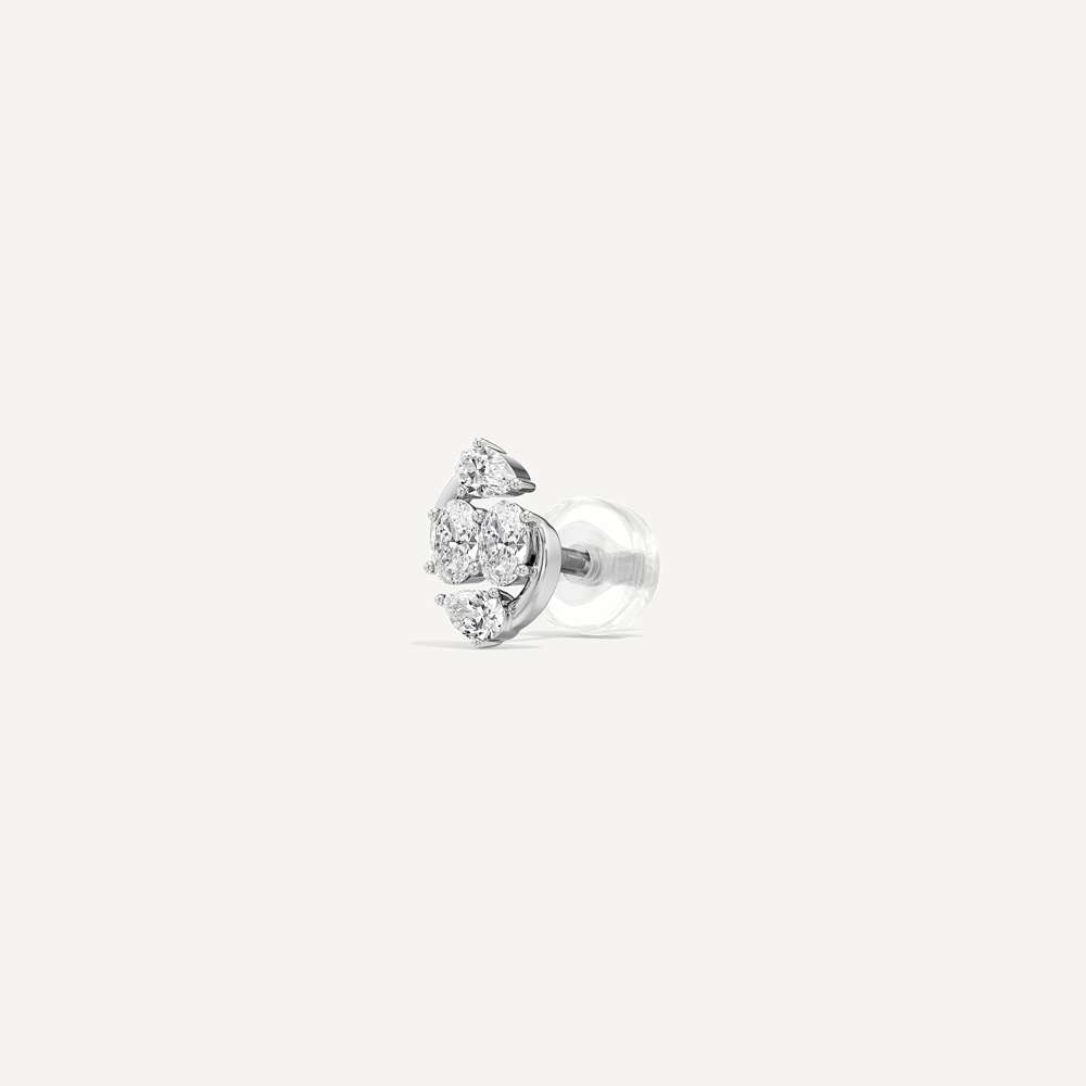Vela Oval & Pear Diamond Stud