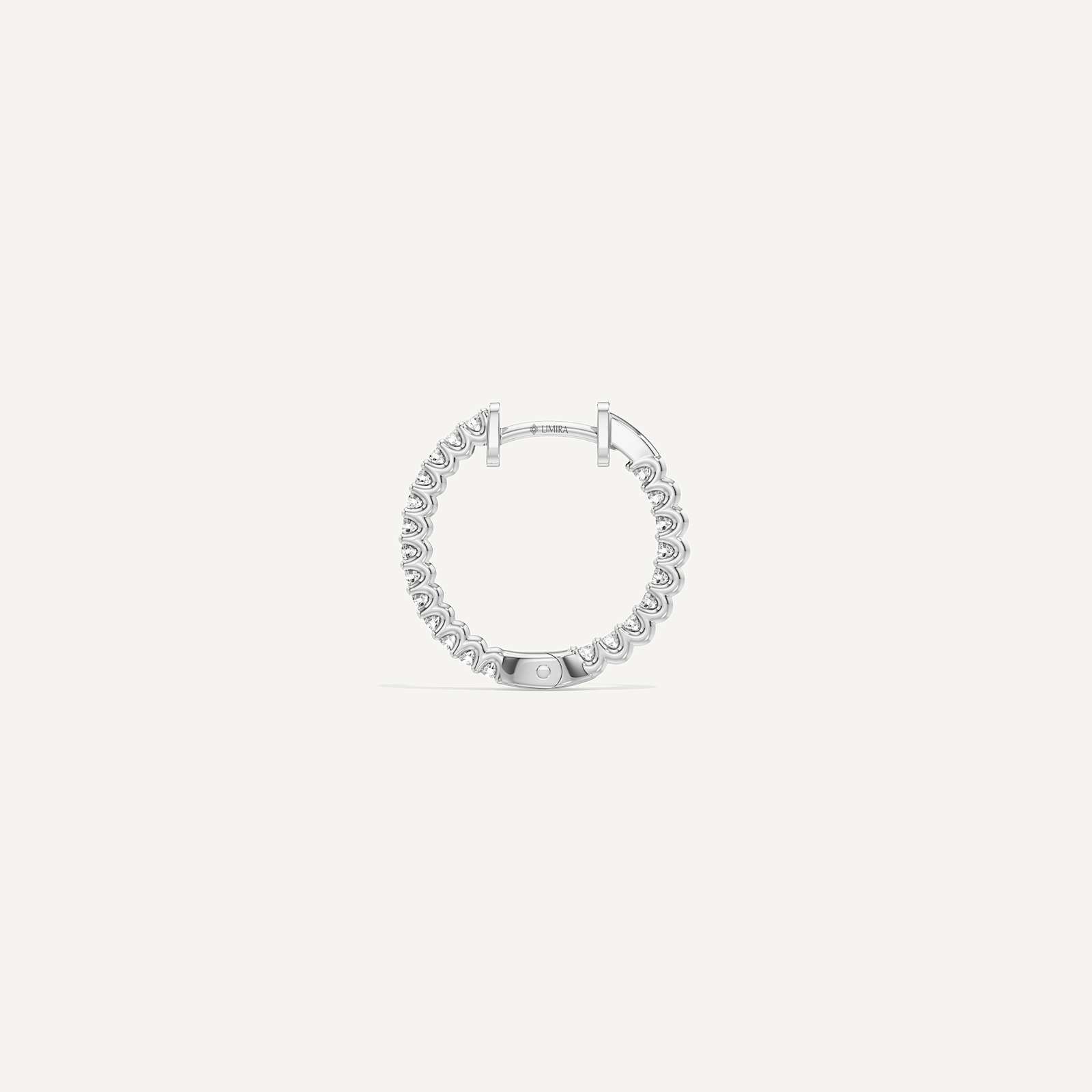Bellis Round Diamond Hoop