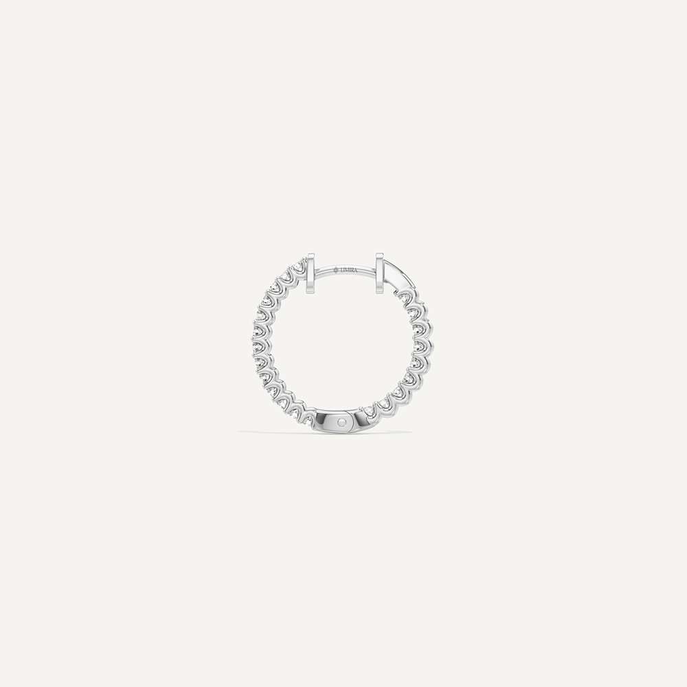 Bellis Round Diamond Hoop
