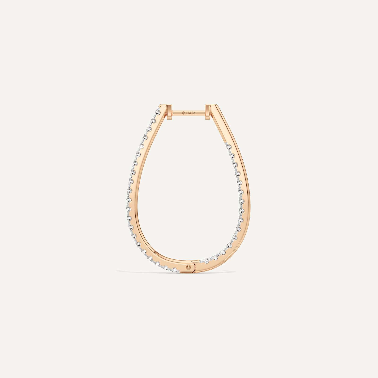 Noir Oval Diamond Hoop