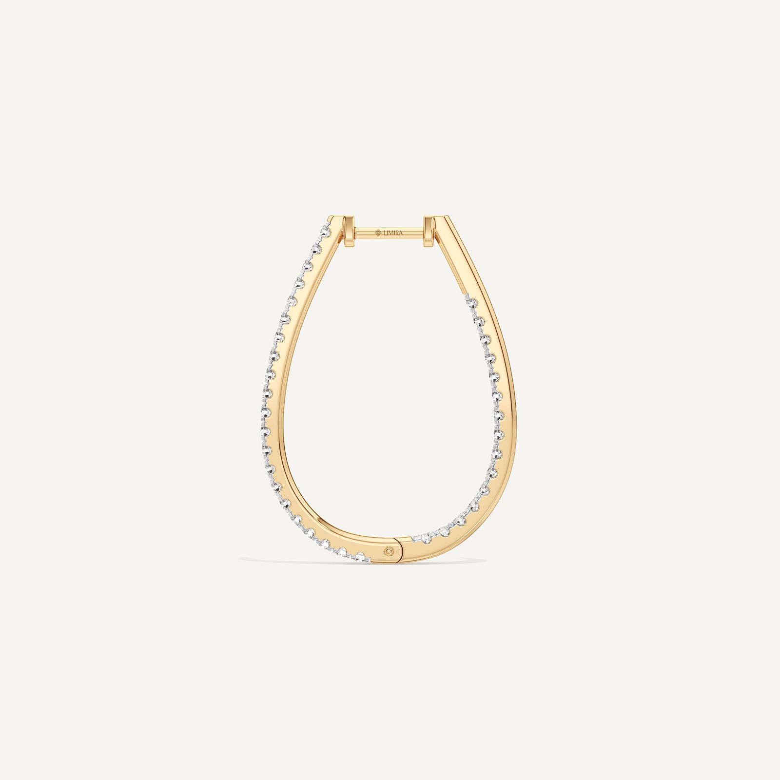 Noir Oval Diamond Hoop