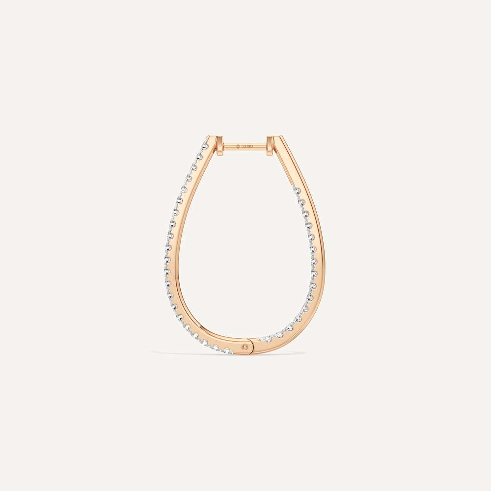 Noir Oval Diamond Hoop