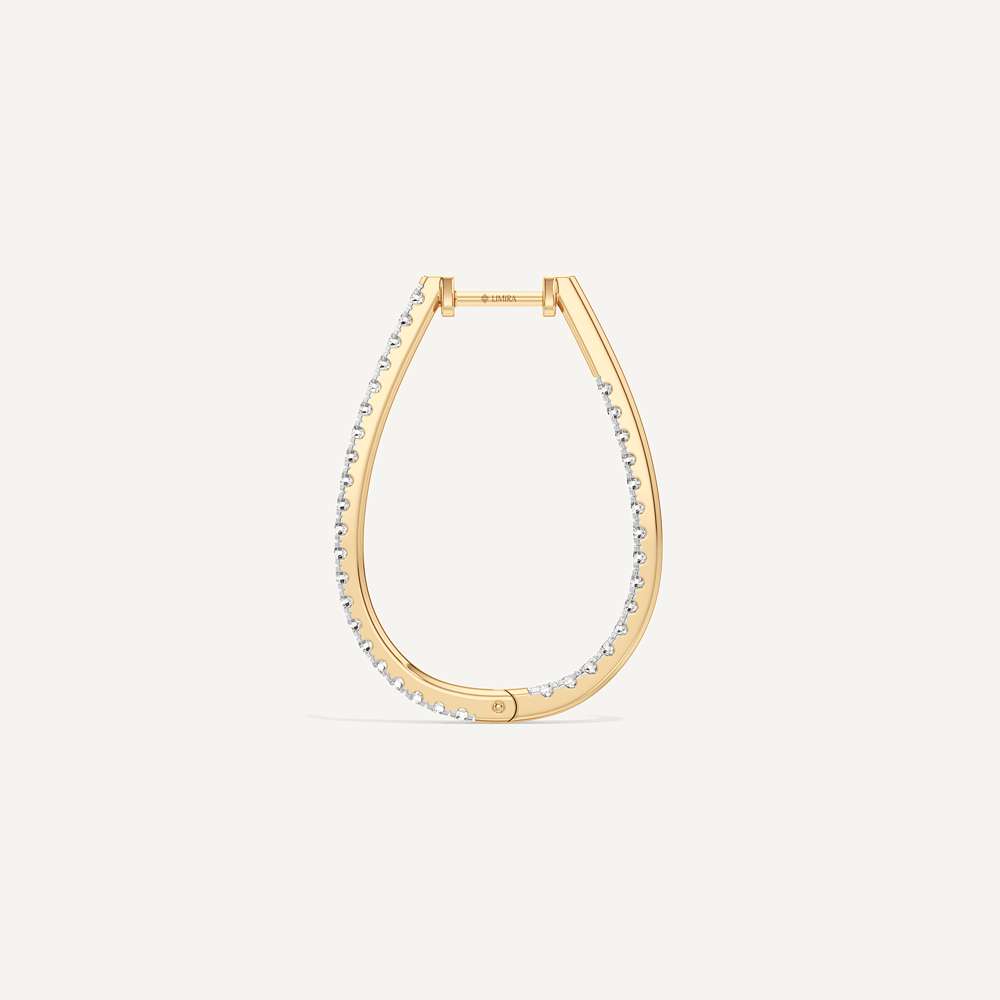 Noir Oval Diamond Hoop