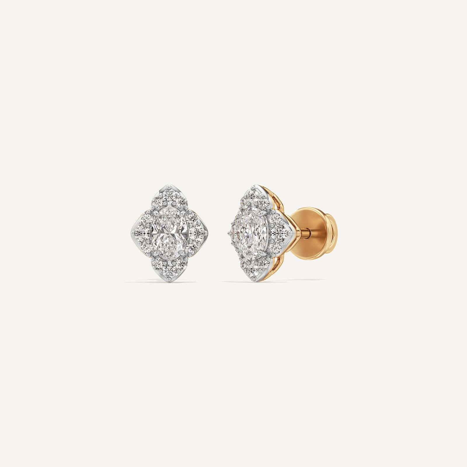 Emma Oval Diamond Stud
