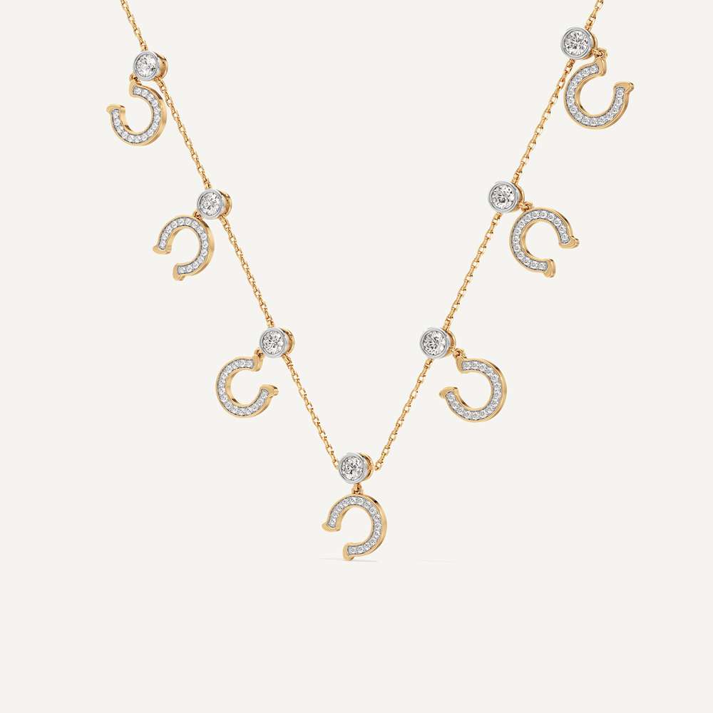 Charm Story Lab grown Diamond Horseshoe Necklace