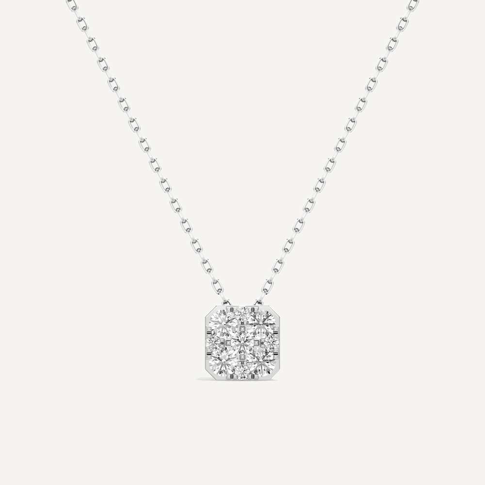 Dazzling Asscher Diamond Pendant with Chain
