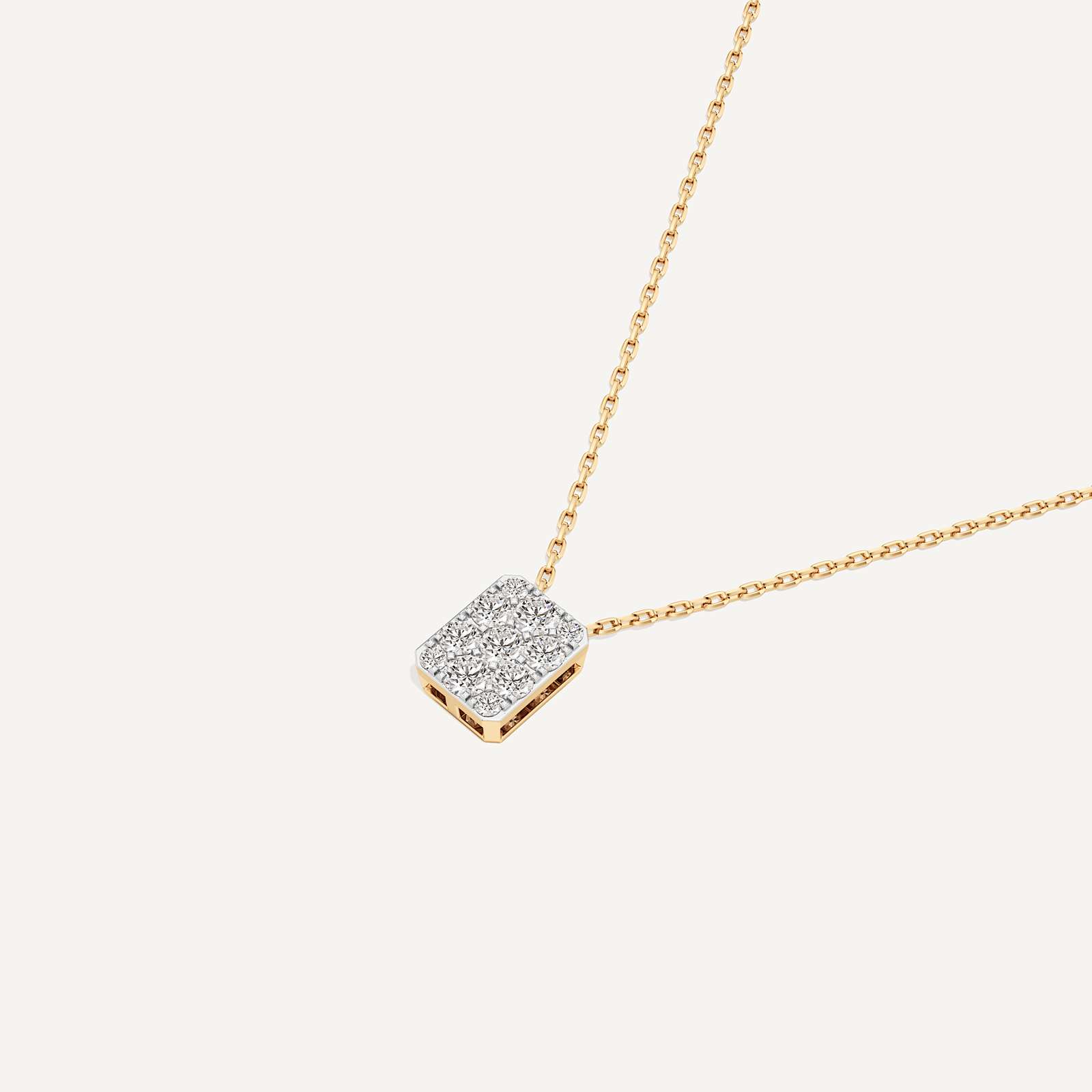 Majestic Emerald Diamond Pendant with Chain