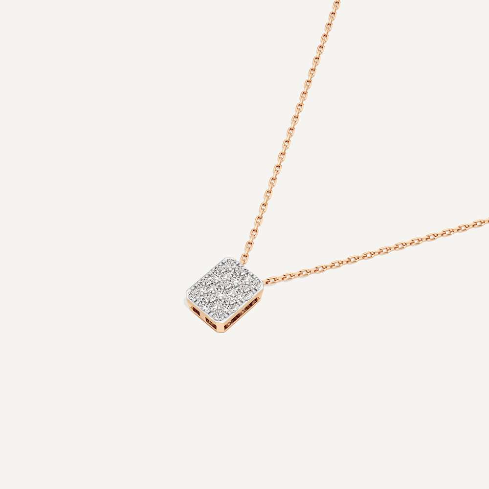 Majestic Emerald Diamond Pendant with Chain