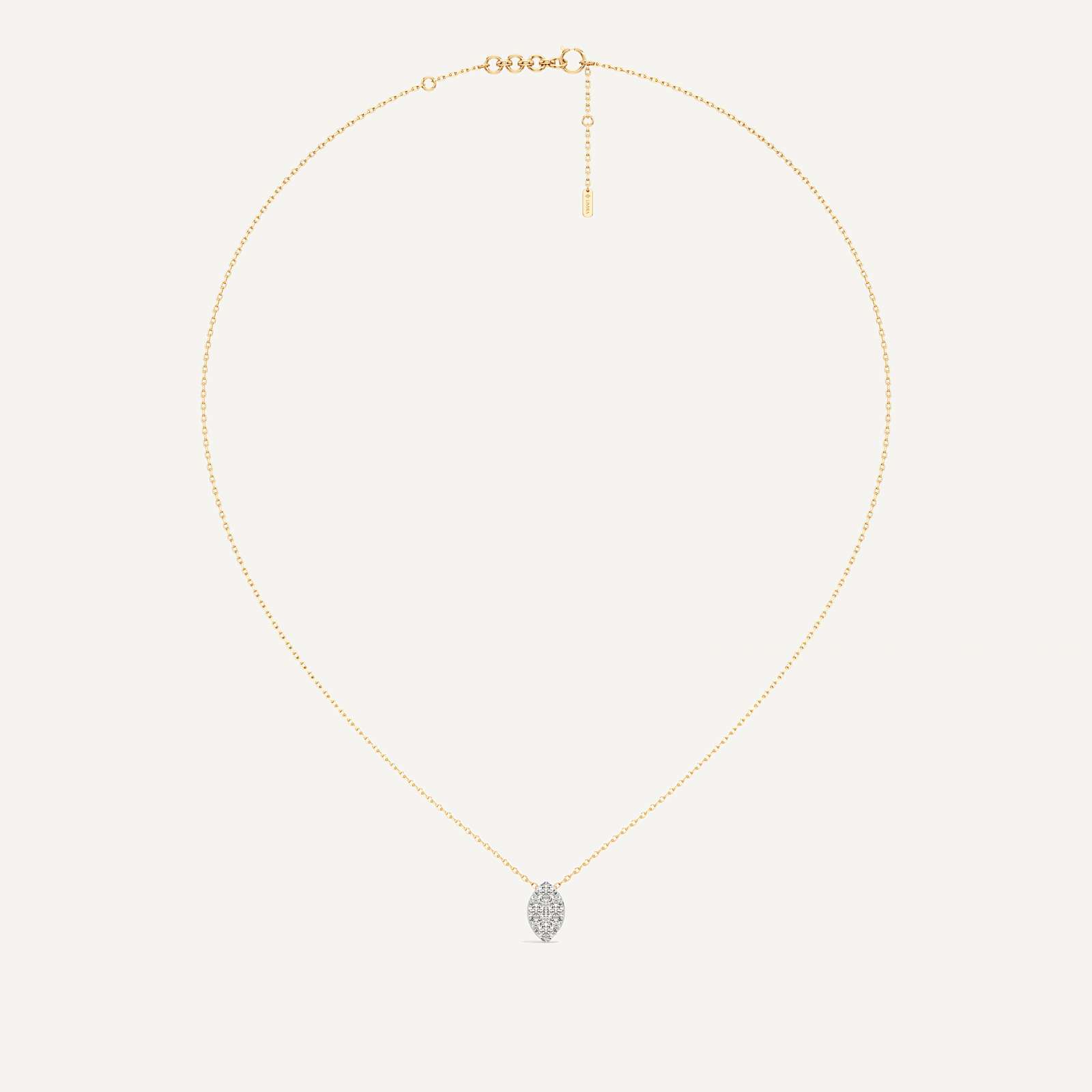 Silent Gravity Marquise Diamond Pendant with Chain