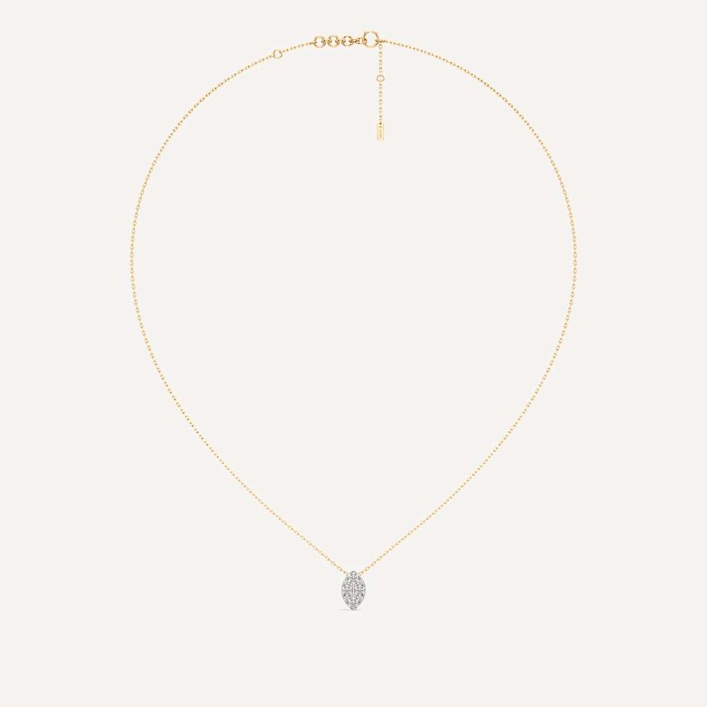 Silent Gravity Marquise Diamond Pendant with Chain