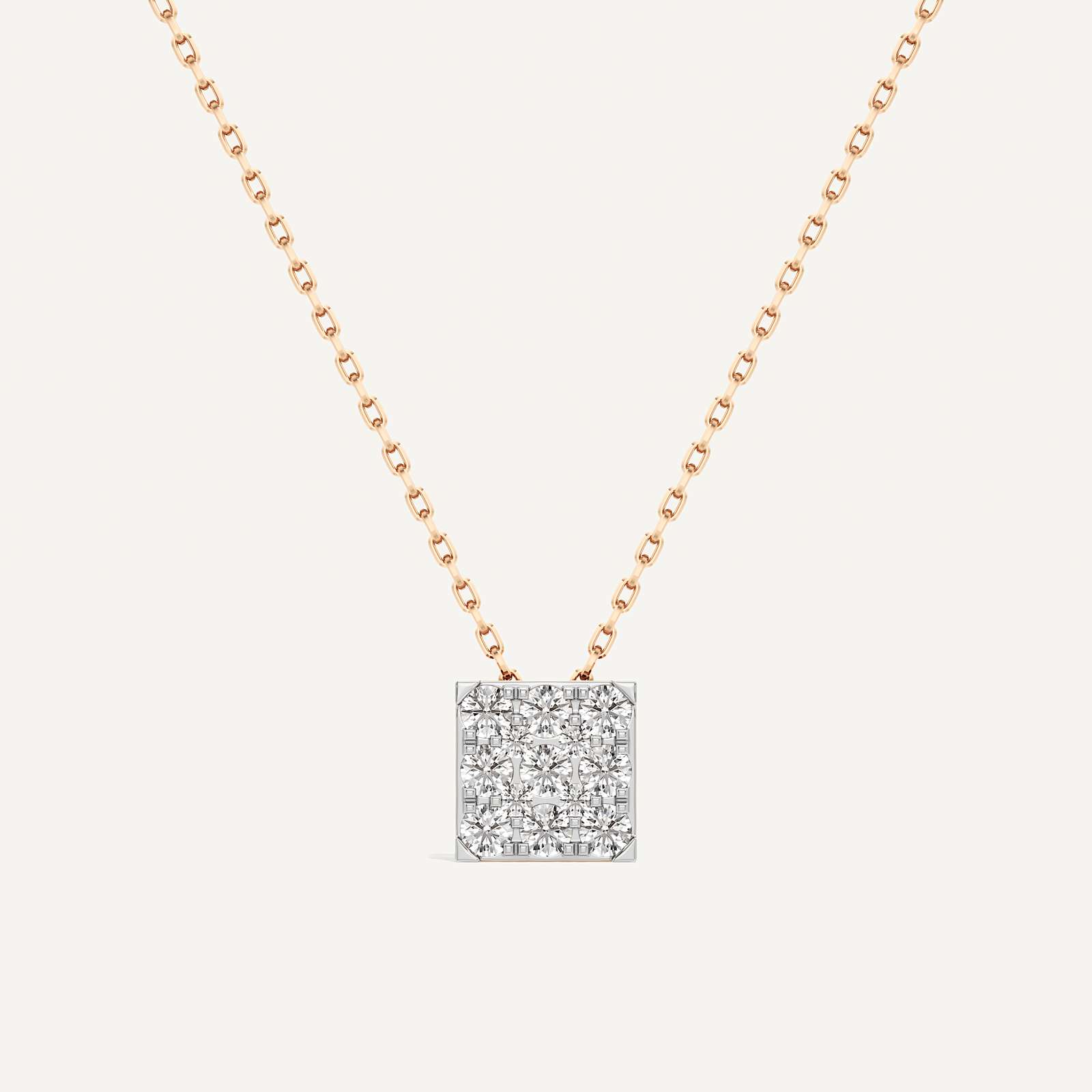 Sovereign Princess Diamond Pendant with Chain