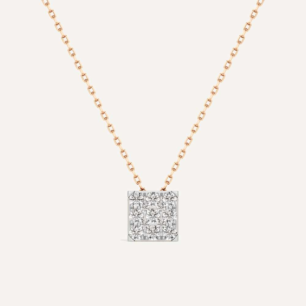 Sovereign Princess Diamond Pendant with Chain