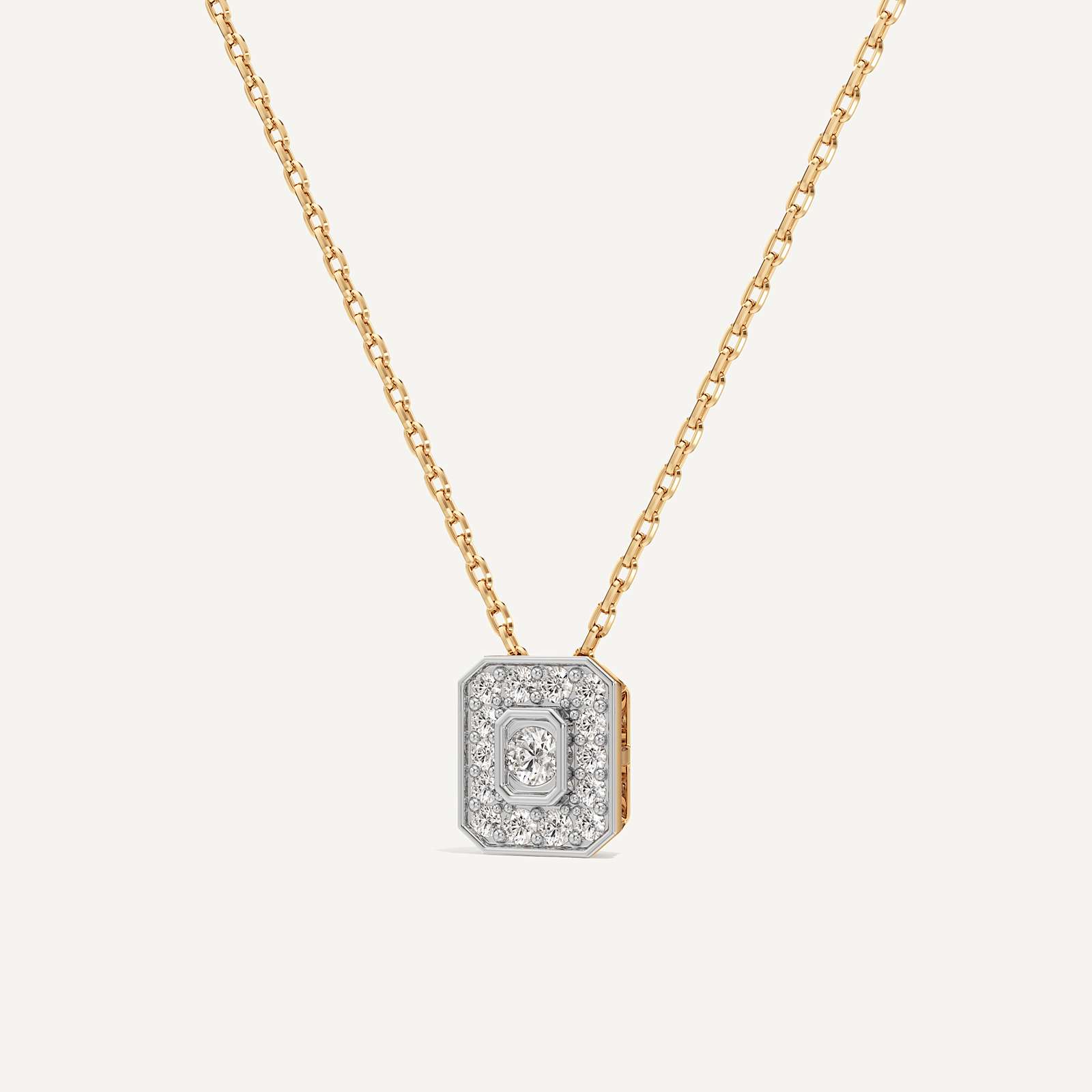 Solar Emerald Diamond Pendant