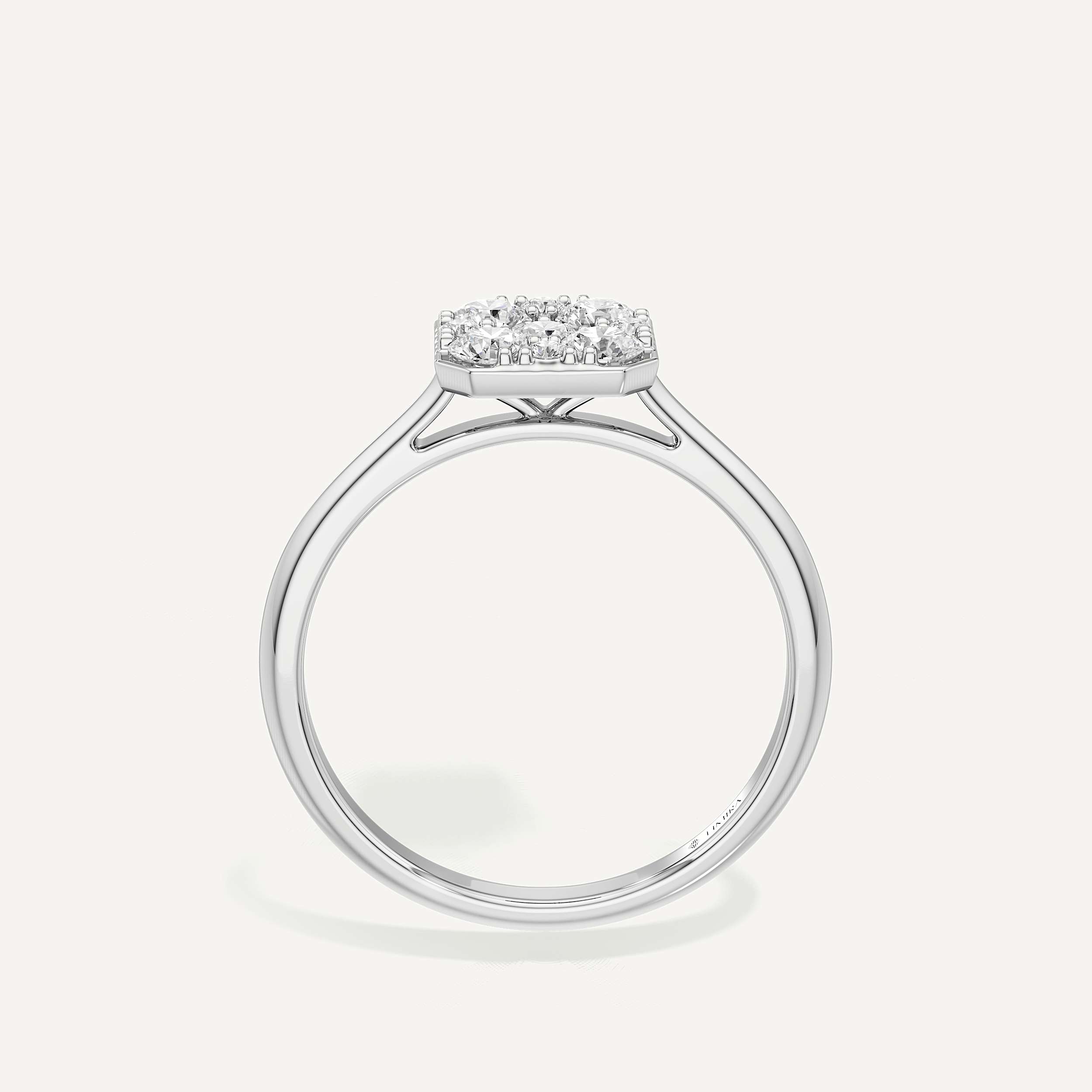 Shimmering Asscher Diamond Ring