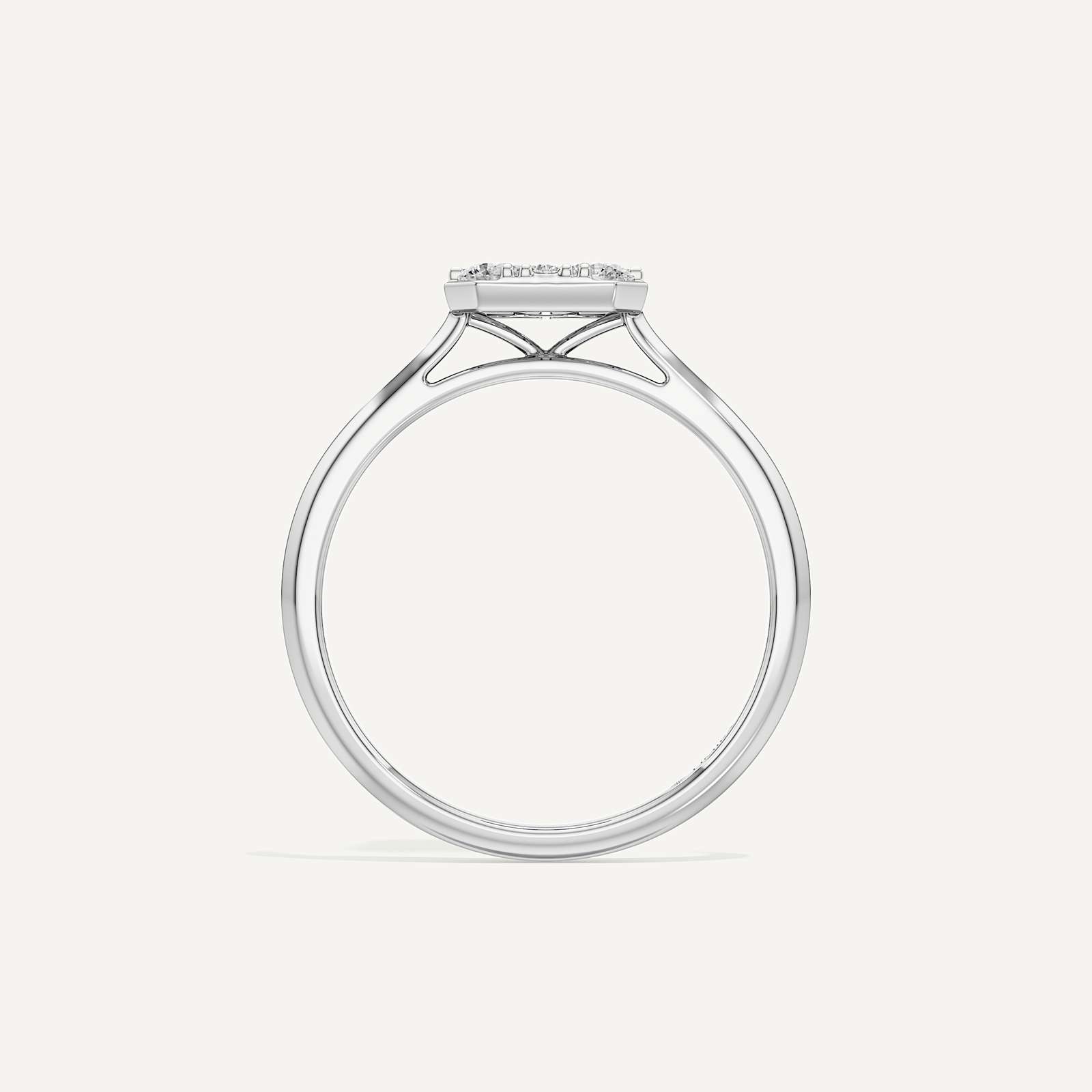 Gaze Asscher Diamond Ring