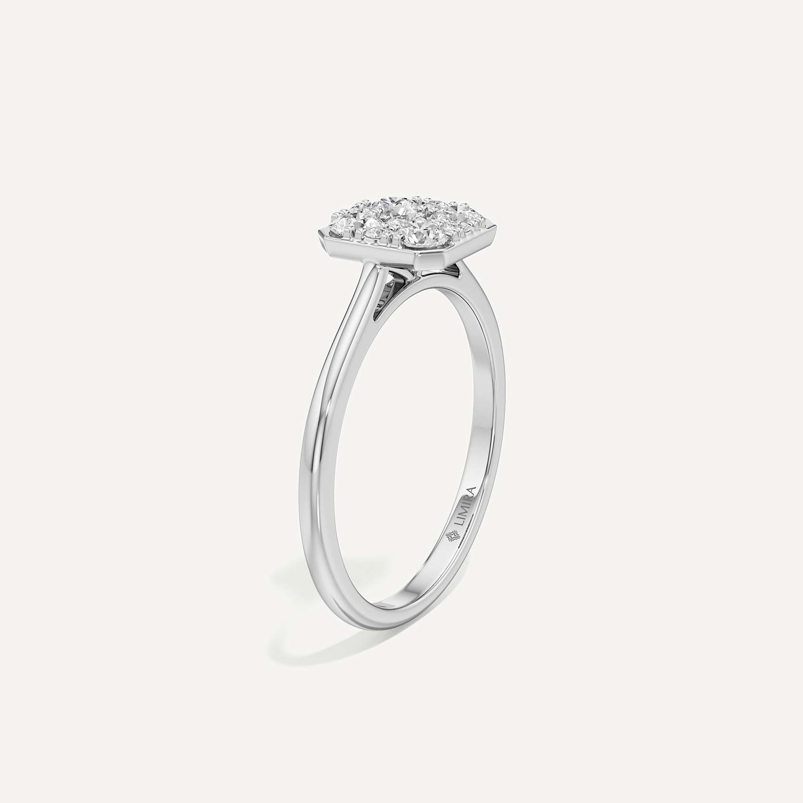 Shimmering Asscher Diamond Ring