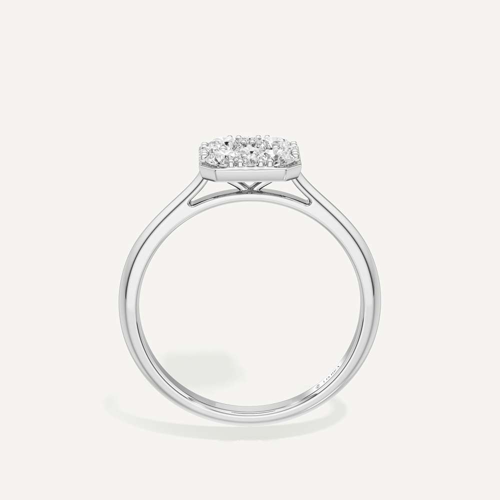 Shimmering Asscher Diamond Ring