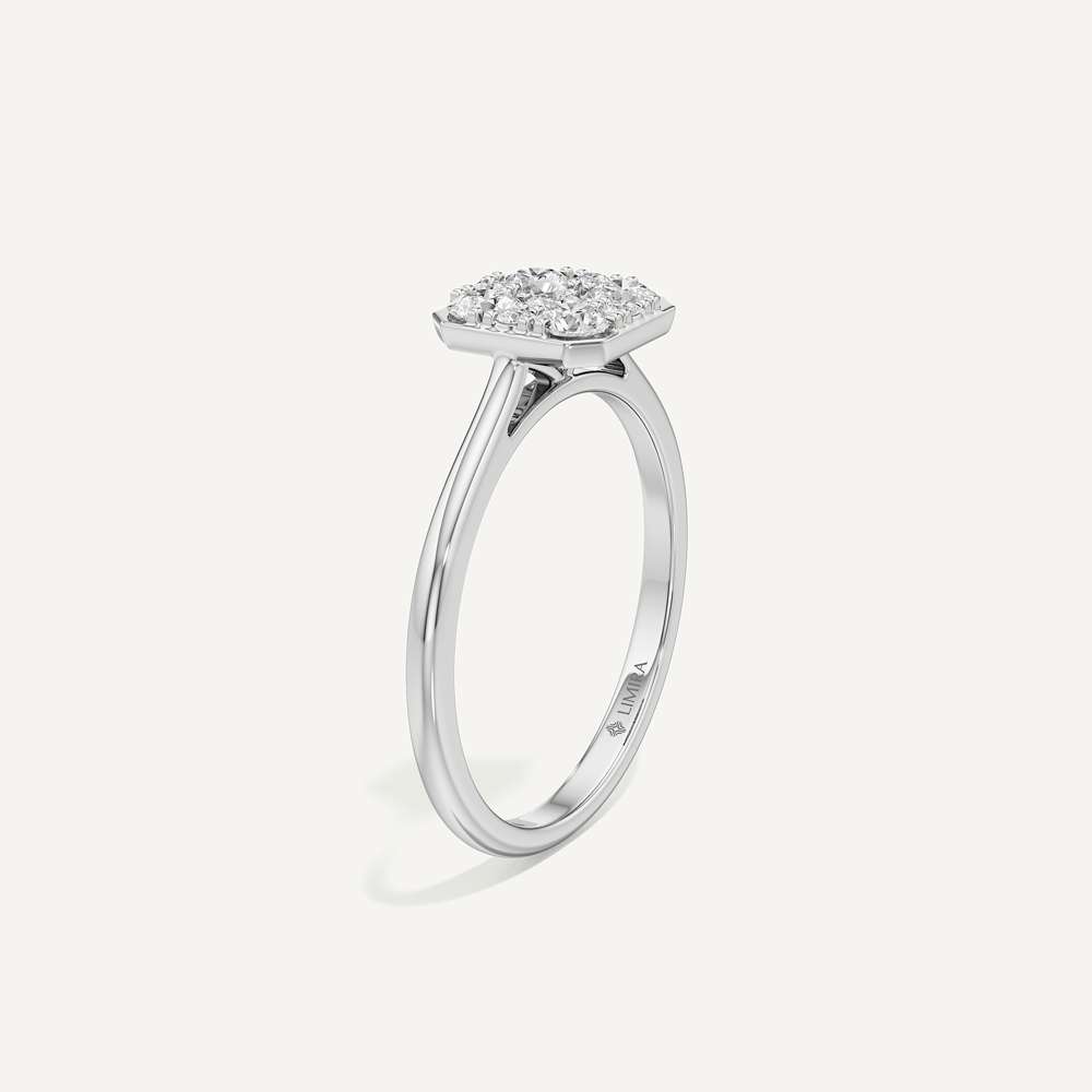 Shimmering Asscher Diamond Ring