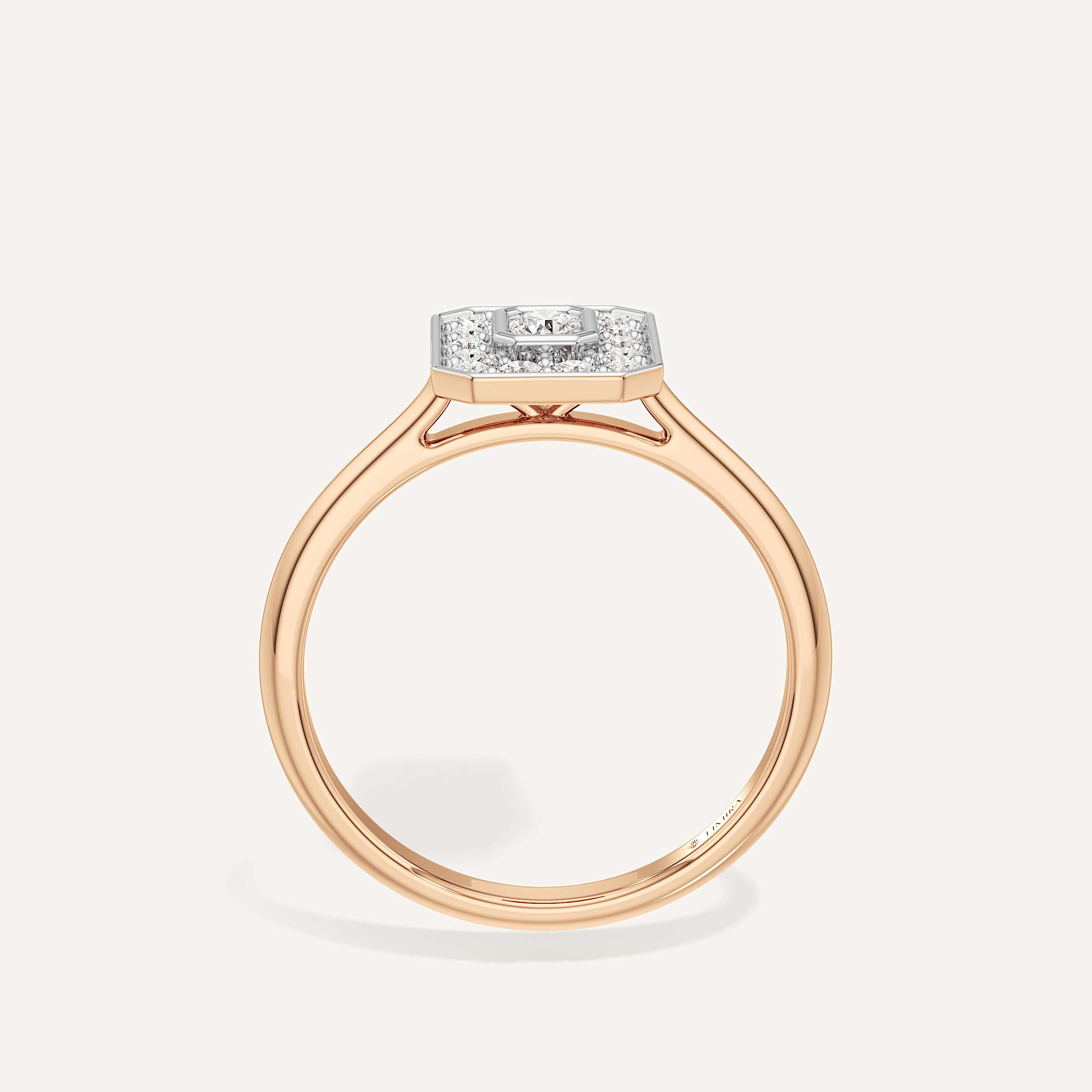 Smooth Fit Emerald Diamond Ring