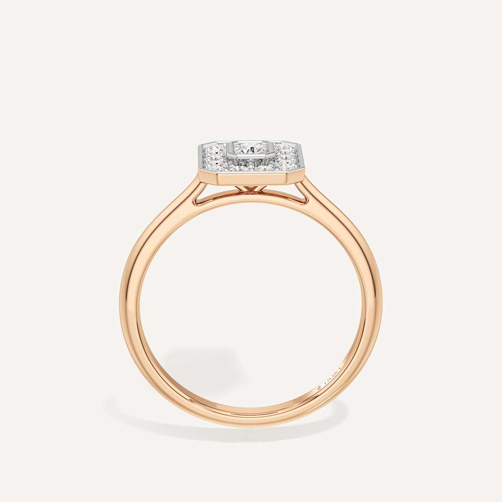 Smooth Fit Emerald Diamond Ring