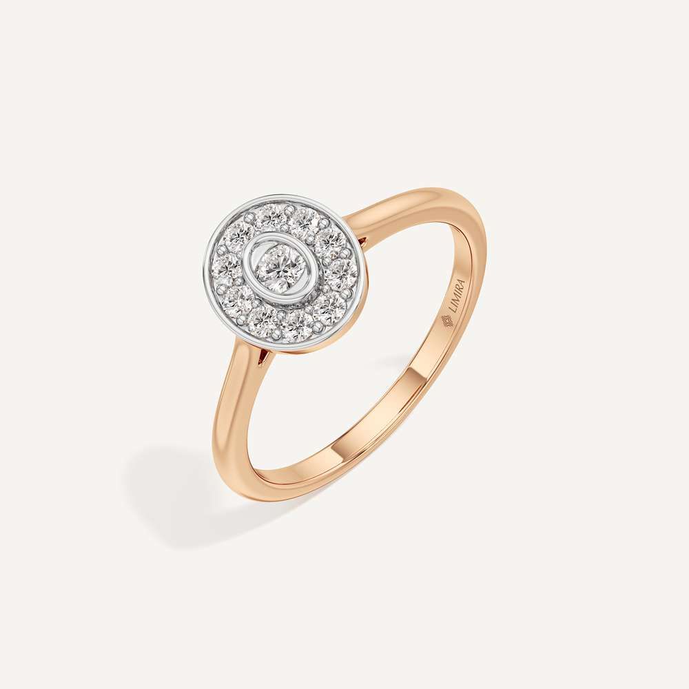 Held Close Oval Diamond Ring