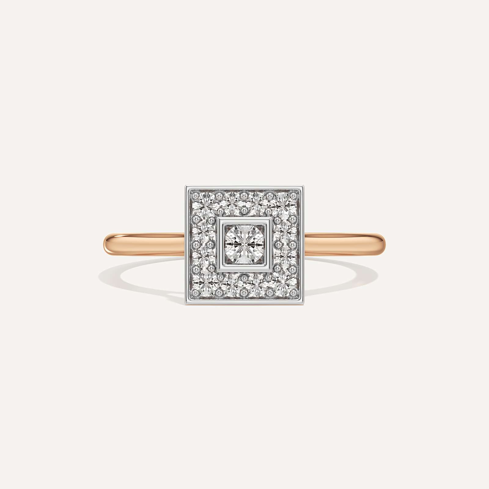 Subtle Spark Princess Diamond Ring