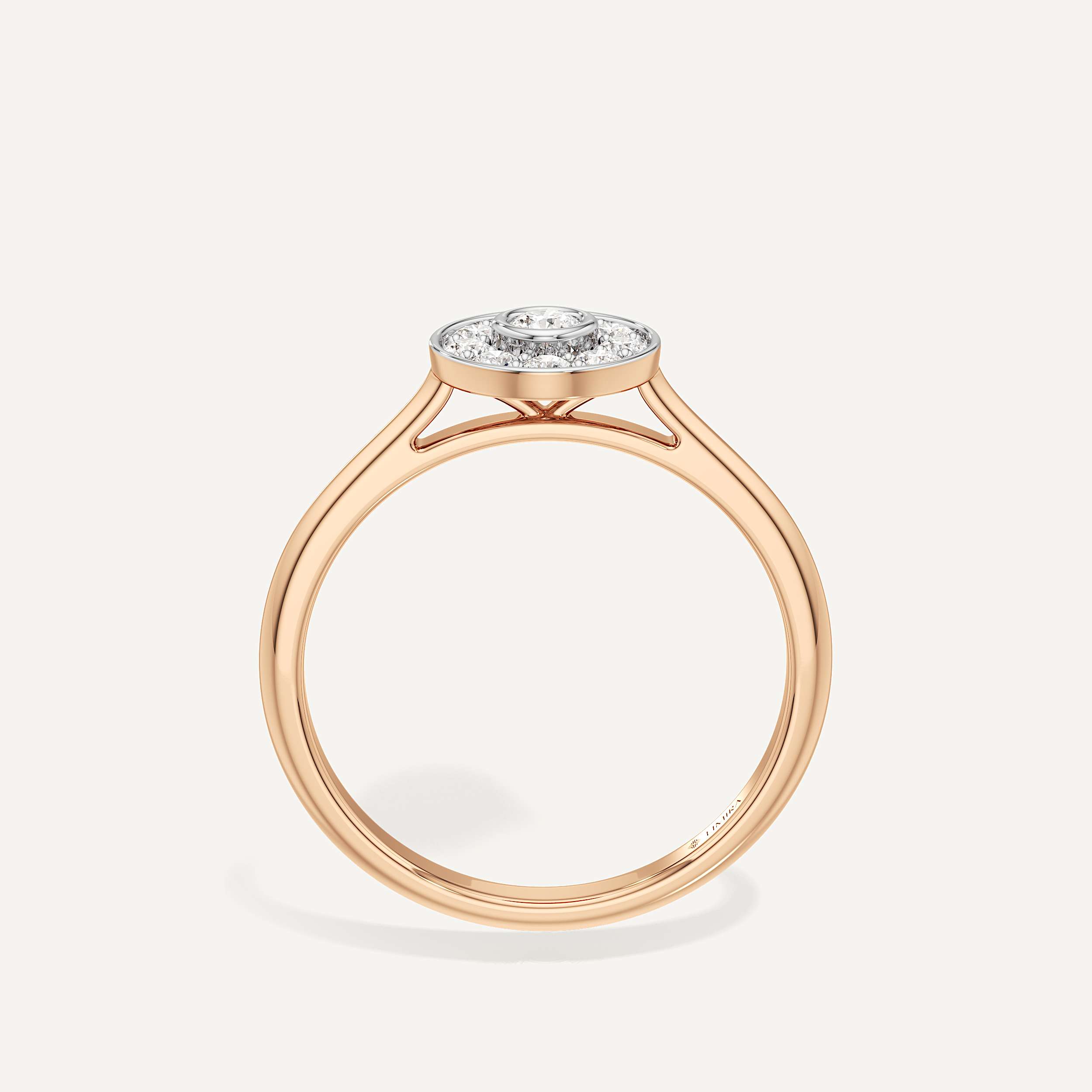 Centre of Gravity Round Diamond Ring