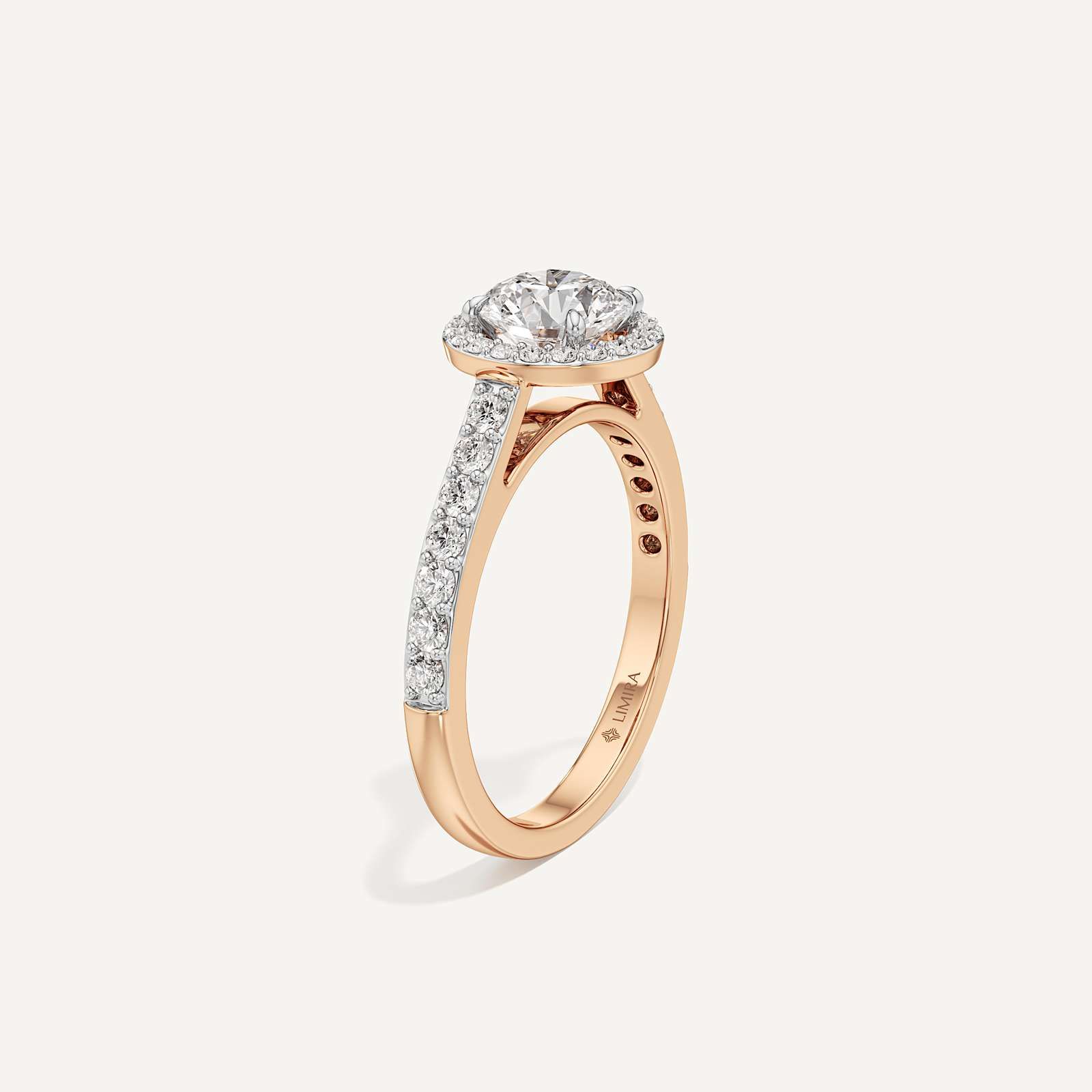 Sunburst Halo Round Diamond