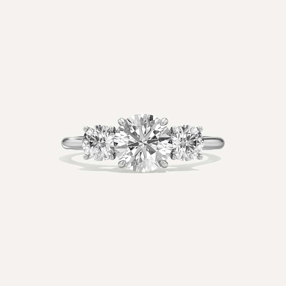 Three-Stoned Round Diamond