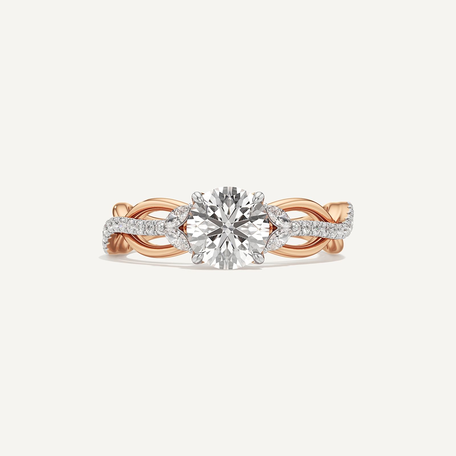 Helix Twisted Pave Diamond