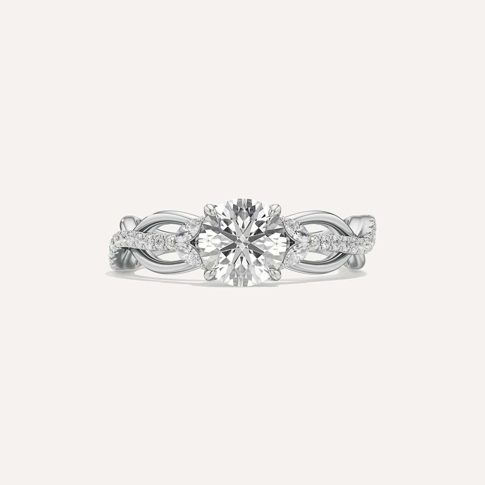 Helix Twisted Pave Diamond