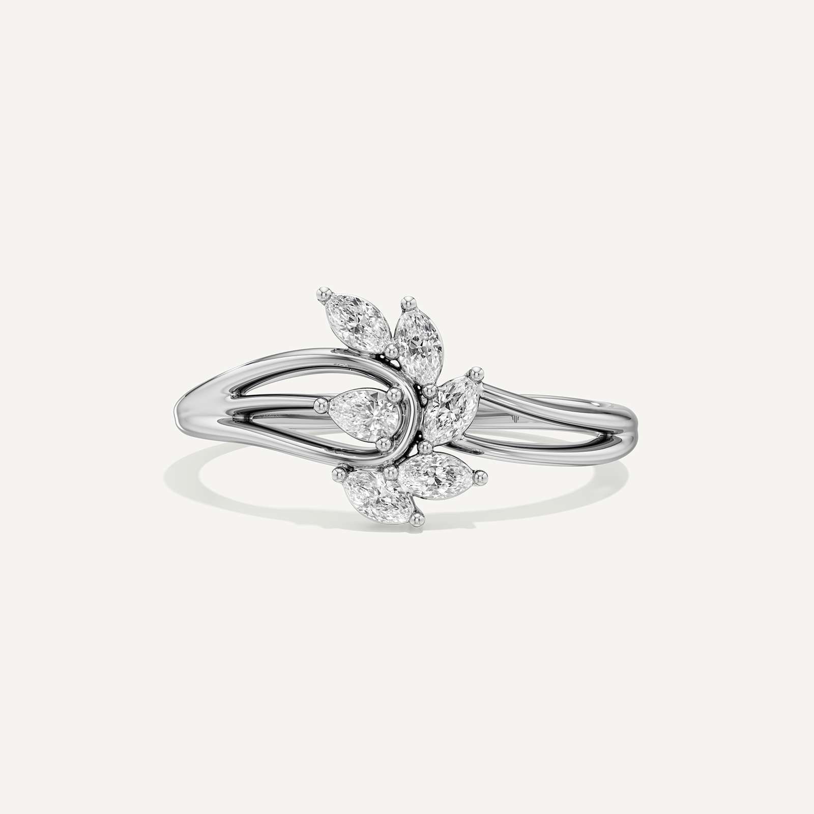 Tulip Basket Marquise & Pear Diamond