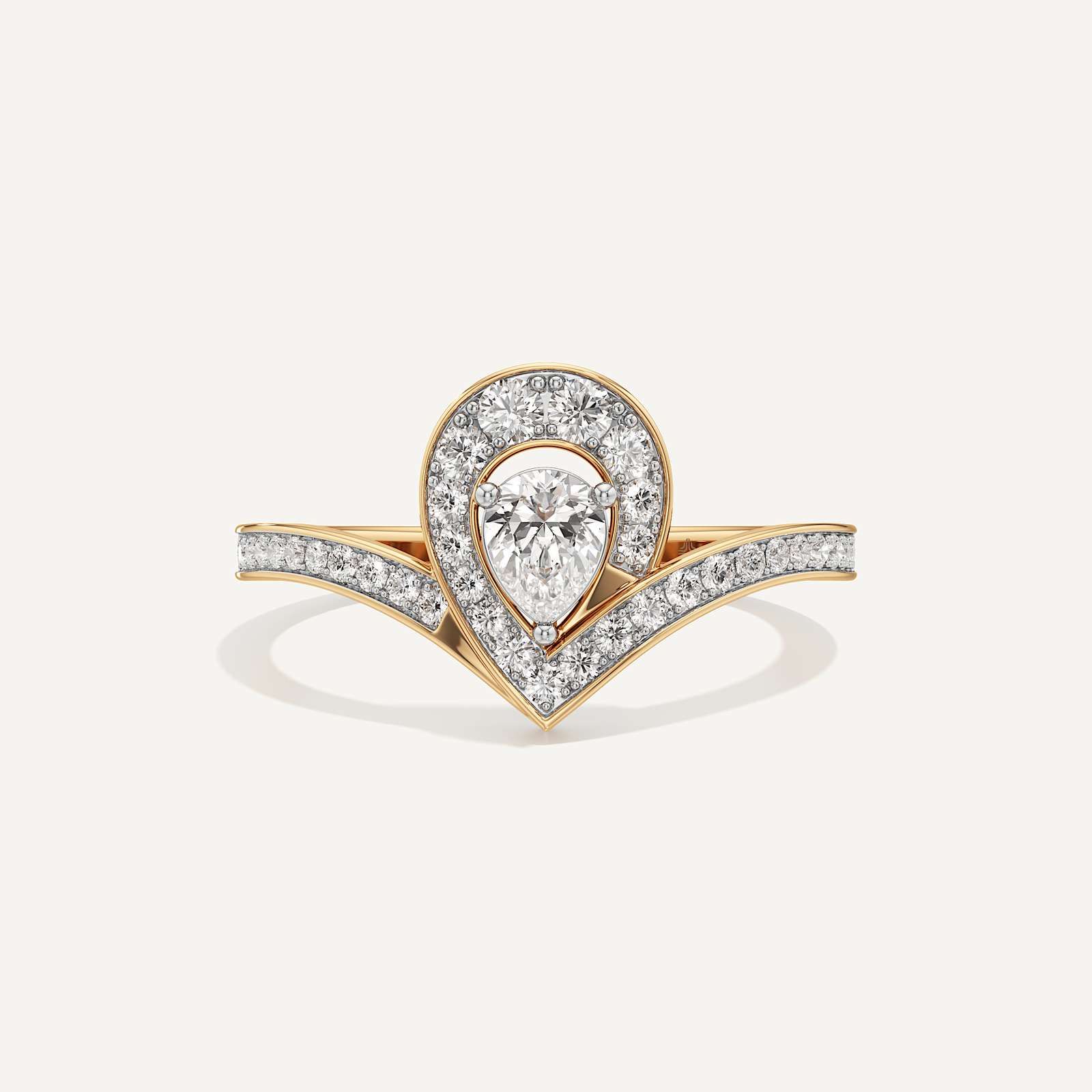 Bianca Pear Halo Diamond