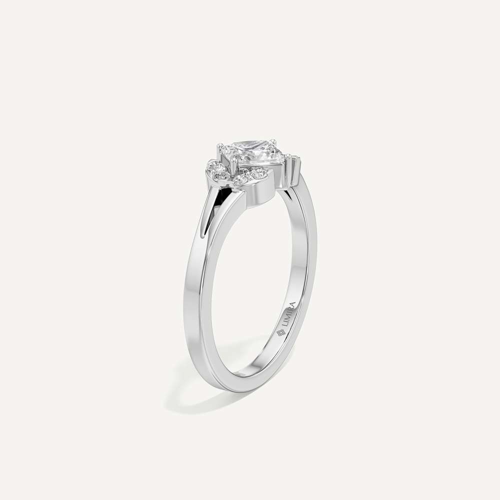 Evora Princess & Round Lab Grown Diamond