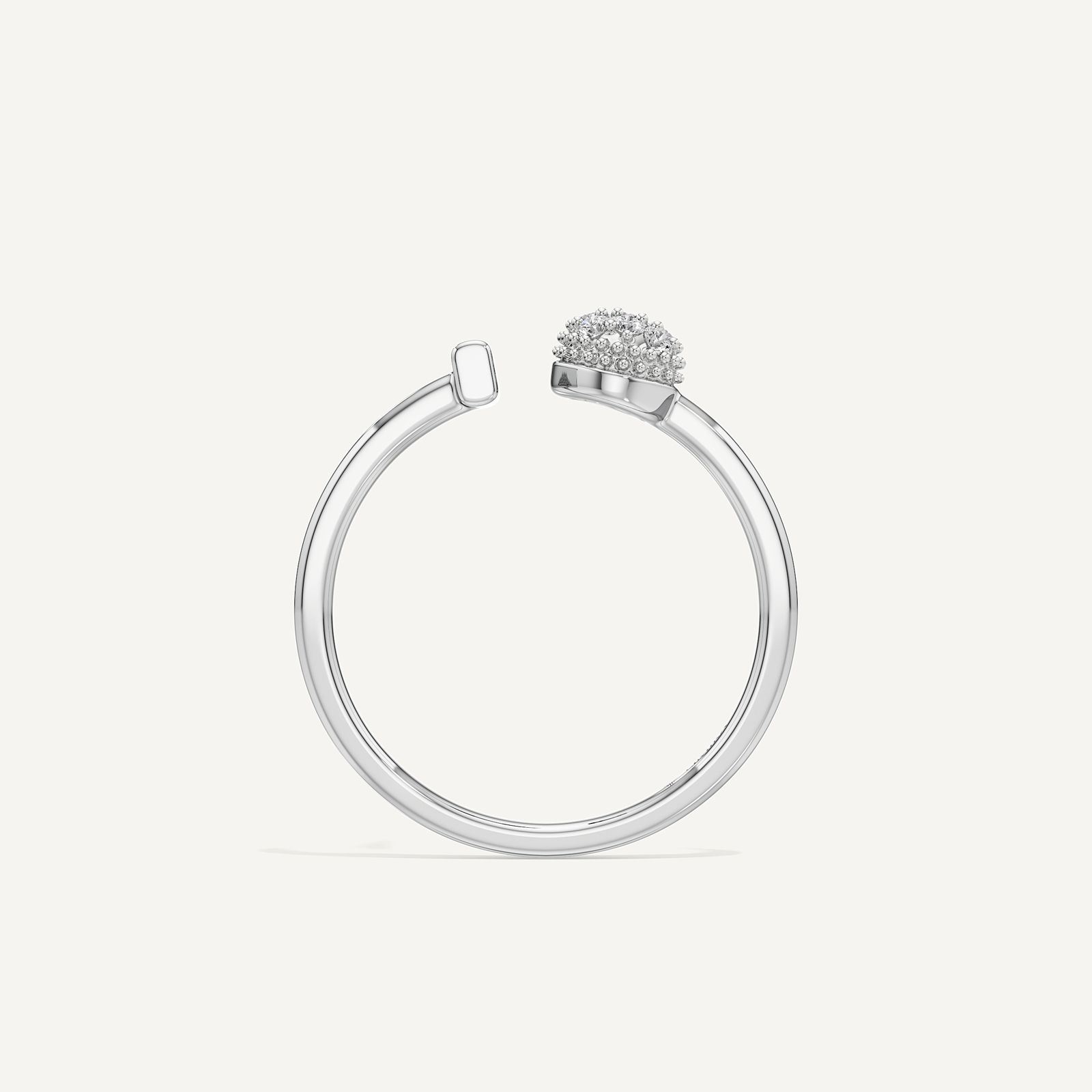 T-Shaped Open Bar Round Diamond