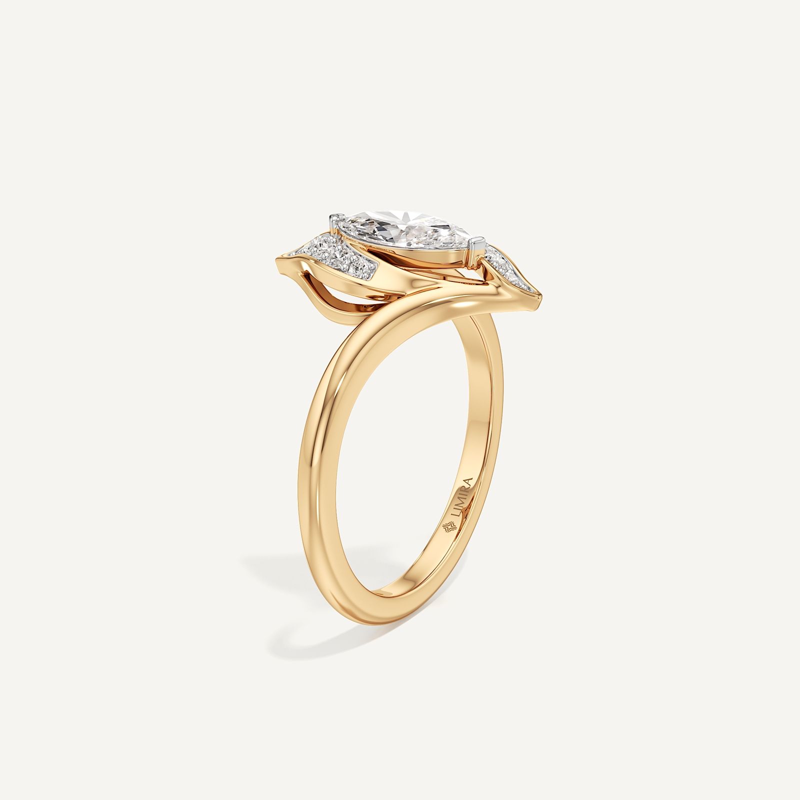 Twisted Pave Marquise Diamond