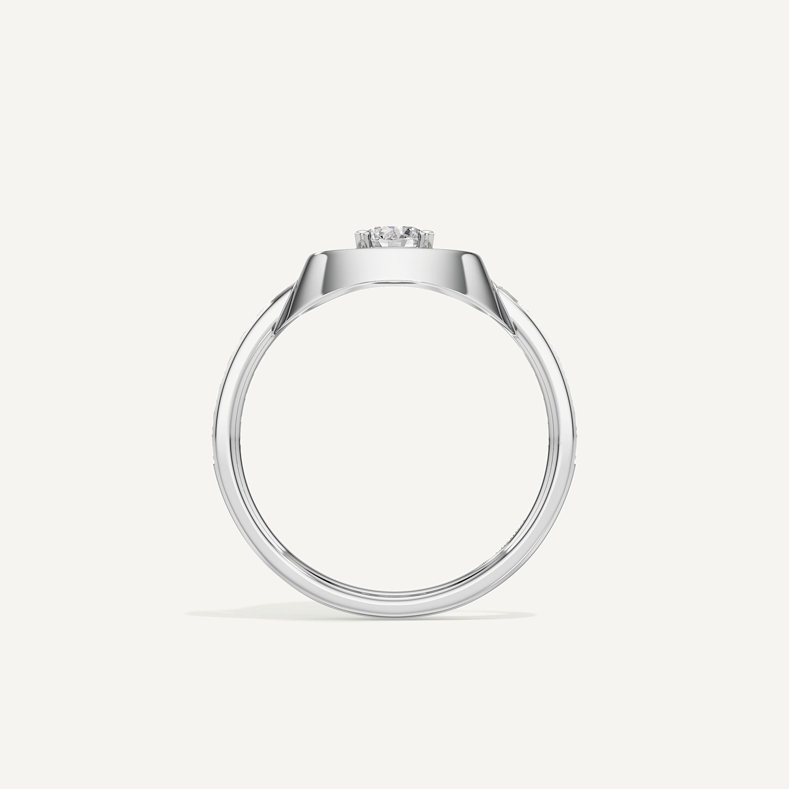 Floating Round Halo Diamond