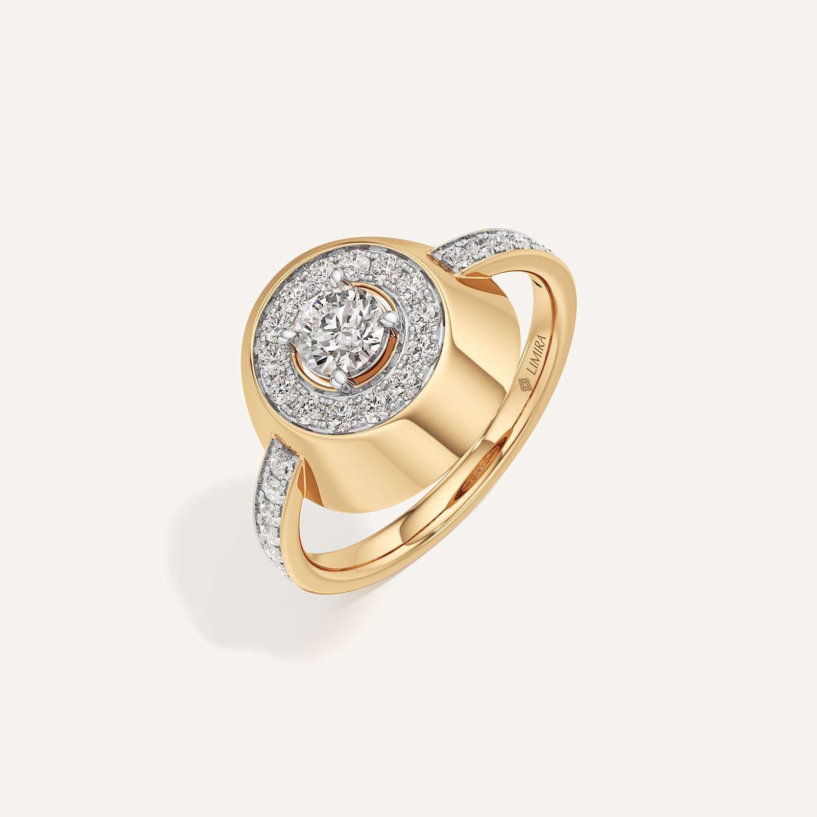 Floating Round Halo Diamond