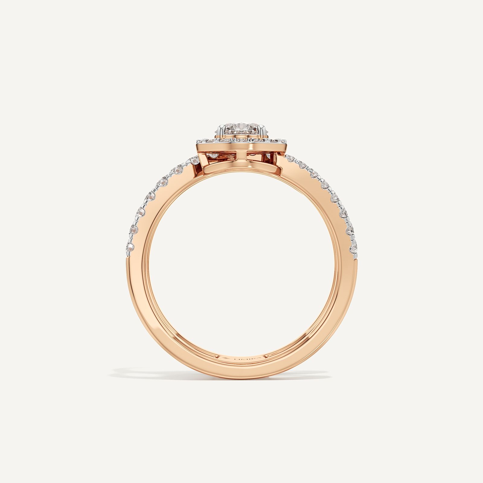 Trinity Swirl Round Diamond