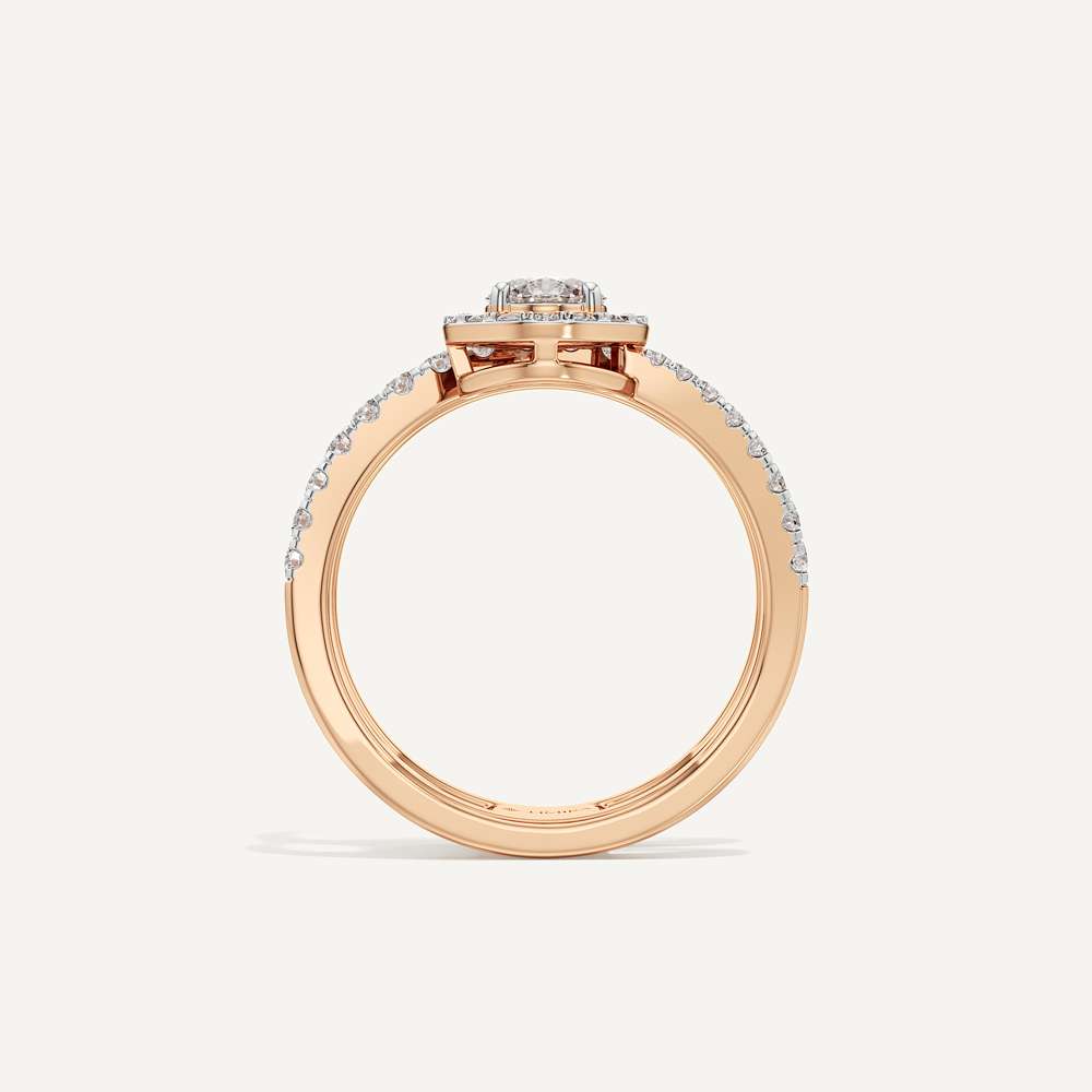 Trinity Swirl Round Diamond