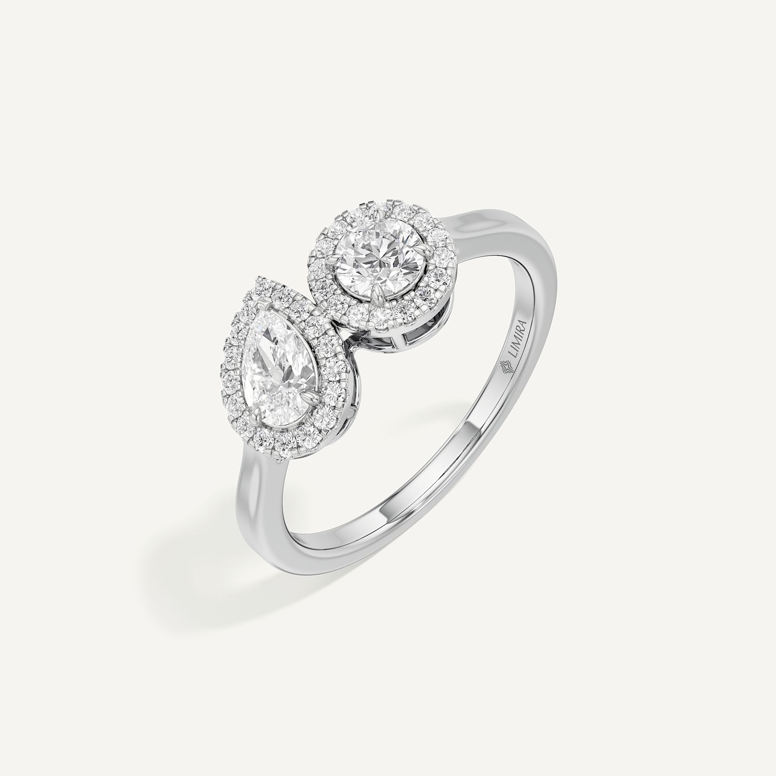 Pear & Round Duo Toi et Moi Diamond