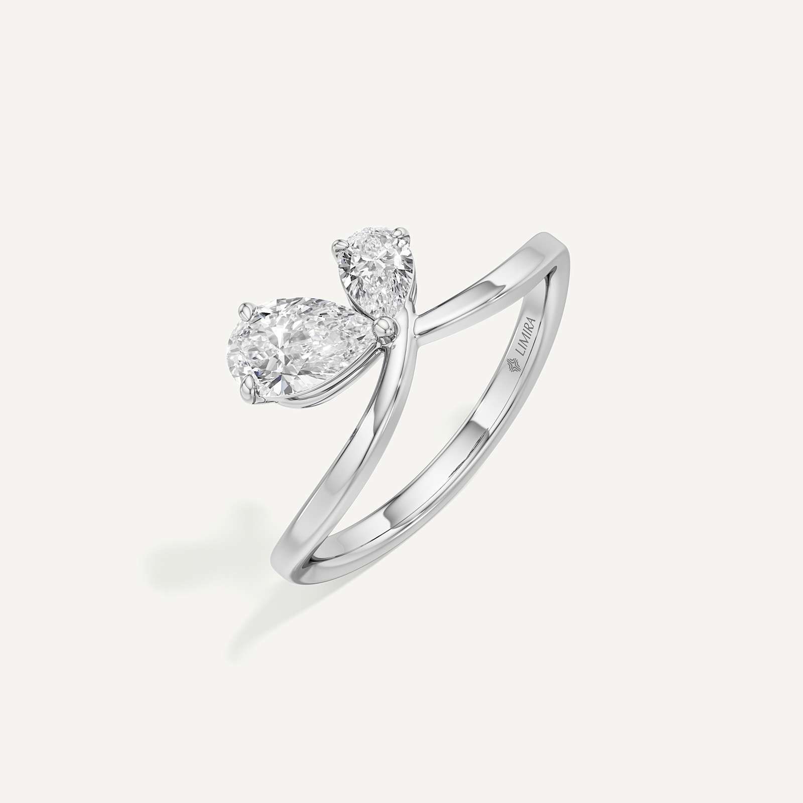 0.50 & 1 Ct Pear Duo Toi et Moi Diamond