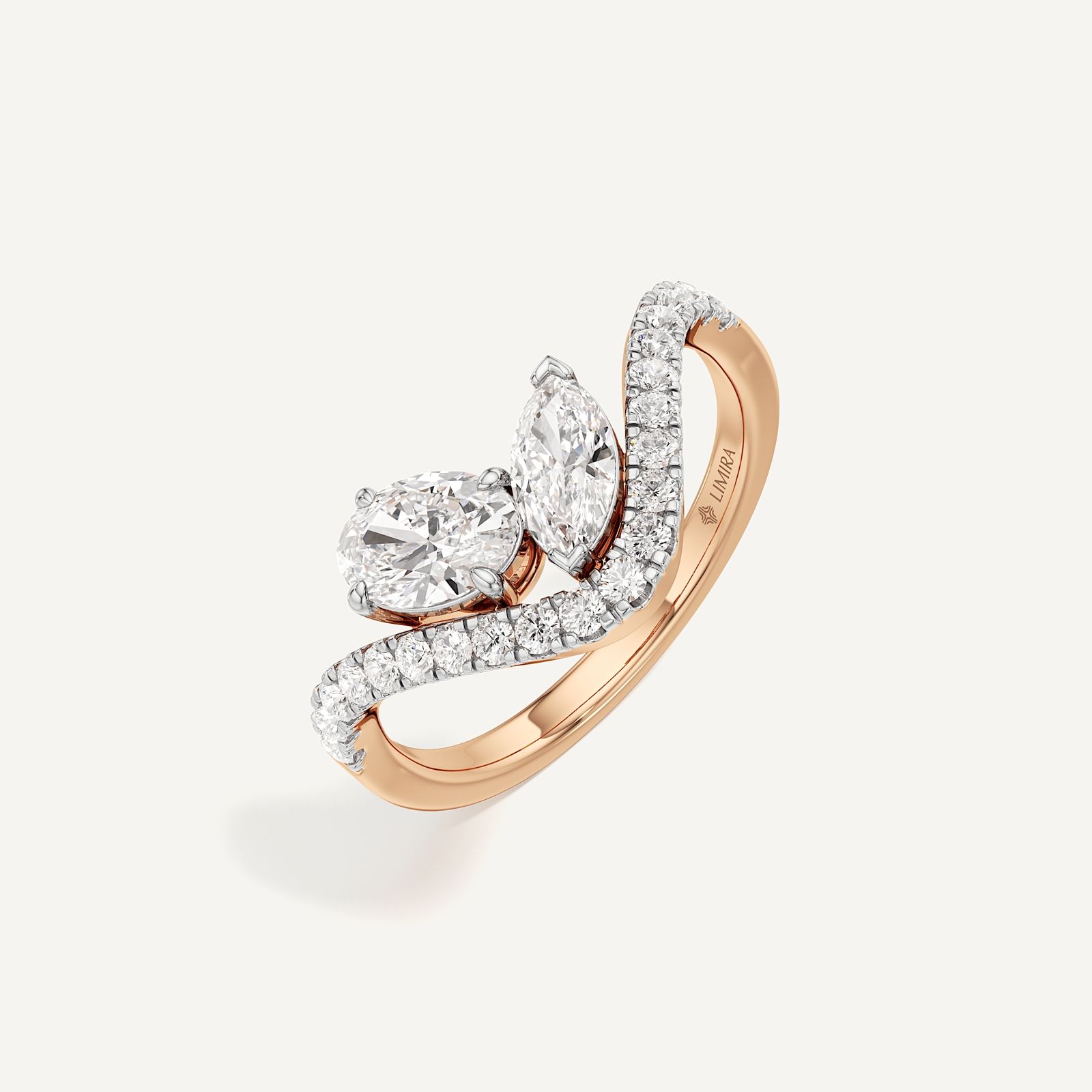Marquise & Oval Wave Toi et Moi Diamond